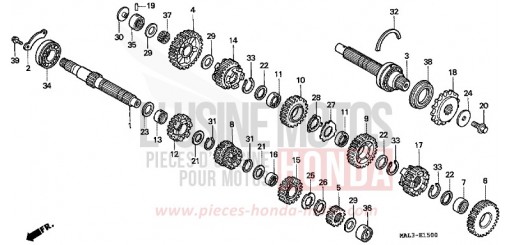 BOITE DE VITESSES CBR600FV de 1997